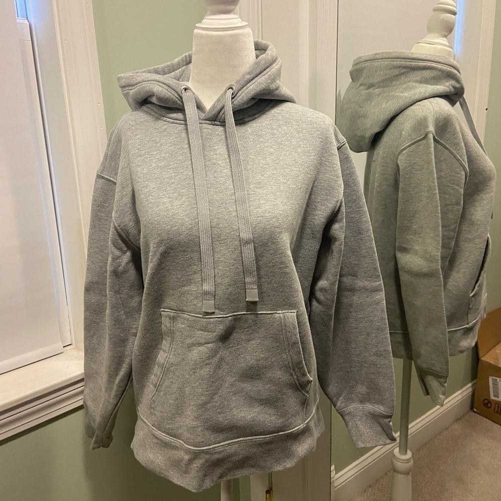 Small Athleta Gray Heavyweight Pullover Hoodie